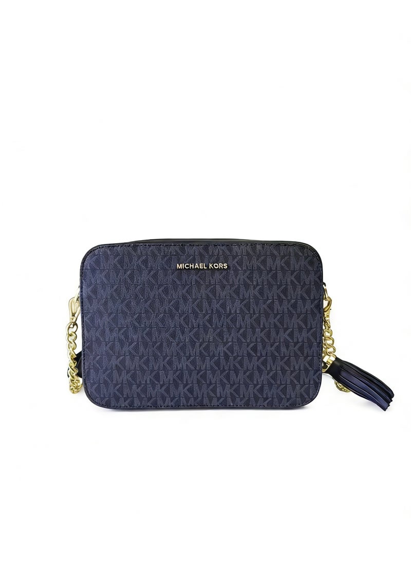 مايكل حقيبة كاميرا كروس بودي من مايكل كورس للنساء - طباعة شعار متوسط على قماش القنب - Image 1